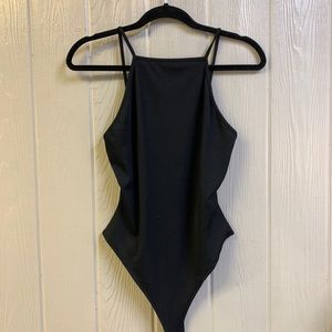 Black Ribbed Body Suit